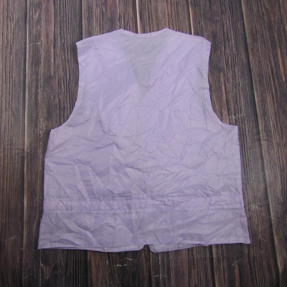 Suit Vest Perry Ellis America Mens M Purple Solid Polyester Tuxedo Formal - Picture 3 of 5